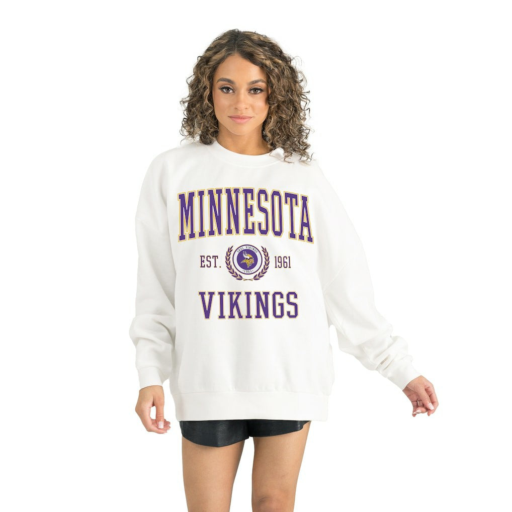 Gameday Couture Women's Timeless Triumph Premium Fleece Pullover Sweatshirt - Minnesota Vikings Pullover