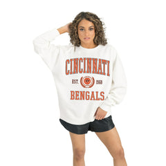 Gameday Couture Women's Timeless Triumph Premium Fleece Pullover Sweatshirt - Cincinnati Bengals Pullover