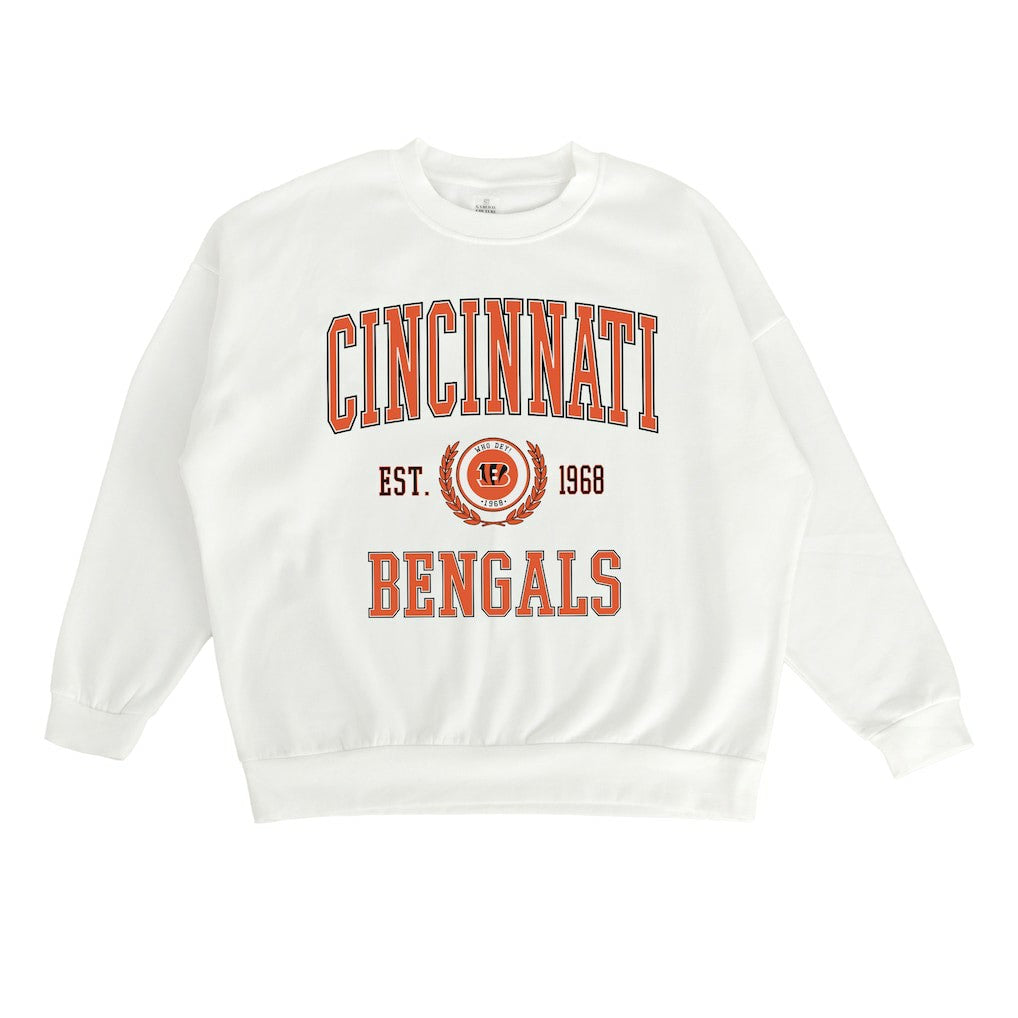 Gameday Couture Women's Timeless Triumph Premium Fleece Pullover Sweatshirt - Cincinnati Bengals Pullover