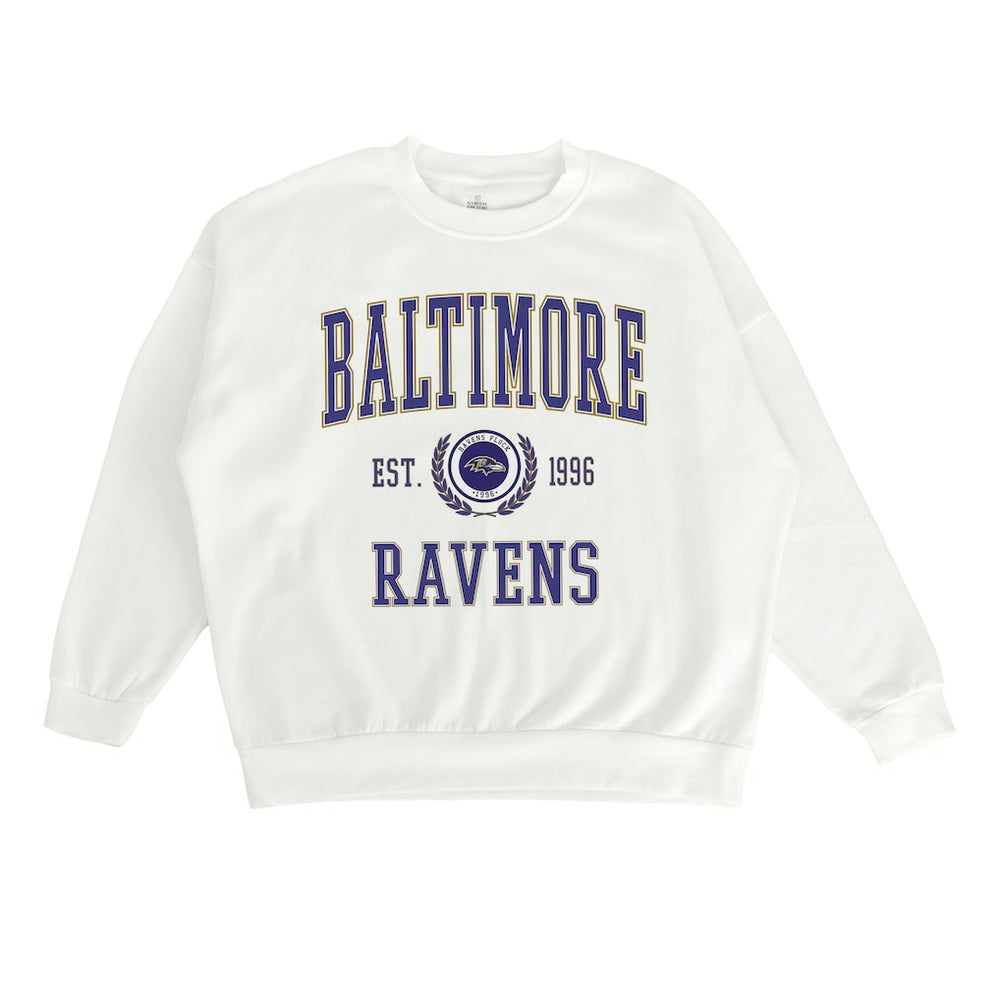 Gameday Couture Women's Timeless Triumph Premium Fleece Pullover Sweatshirt - Baltimore Ravens Pullover