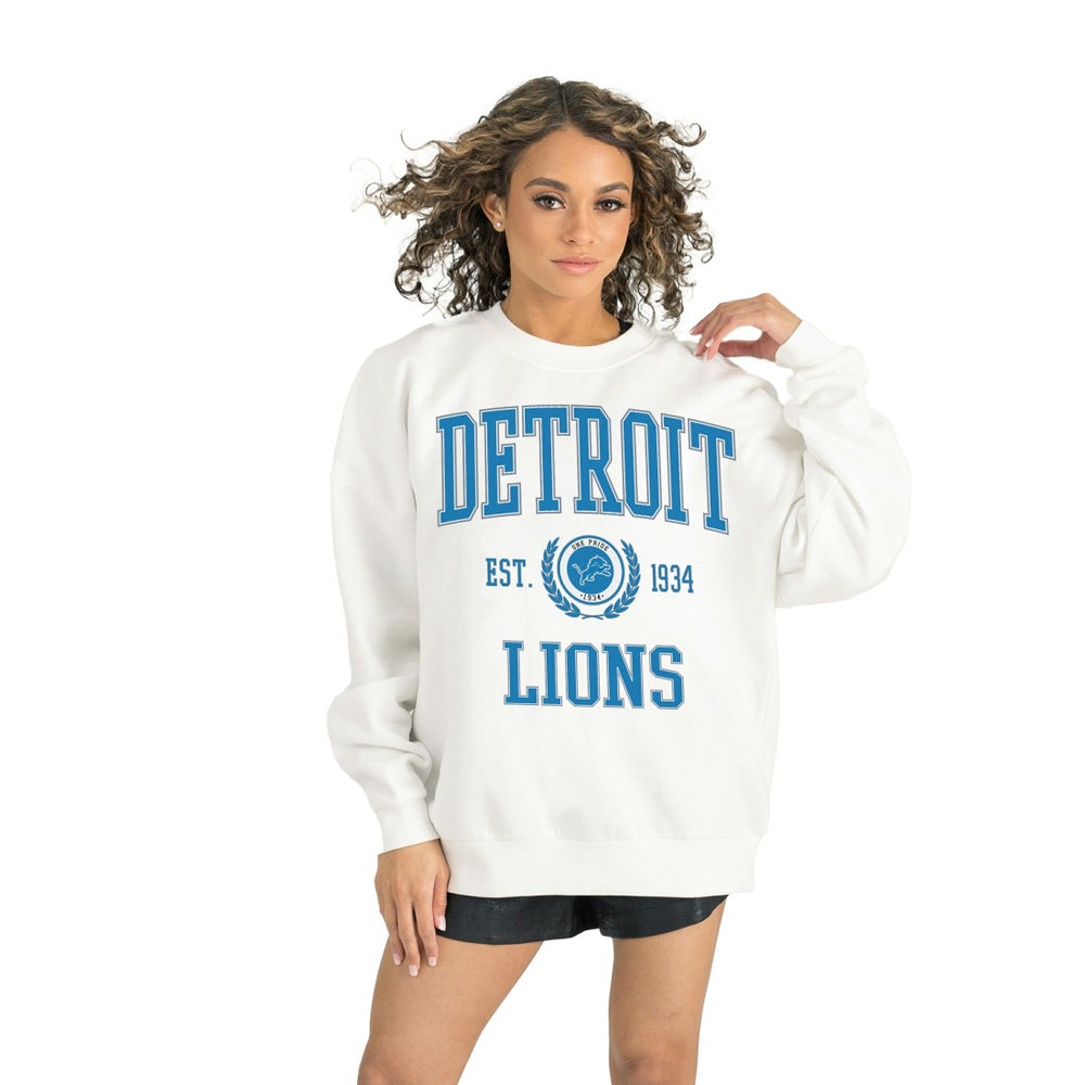 Gameday Couture Women's Timeless Triumph Premium Fleece Pullover Sweatshirt - Detroit Lions Pullover