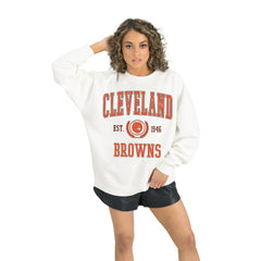 Gameday Couture Women's Timeless Triumph Premium Fleece Pullover Sweatshirt - Cleveland Browns Pullover