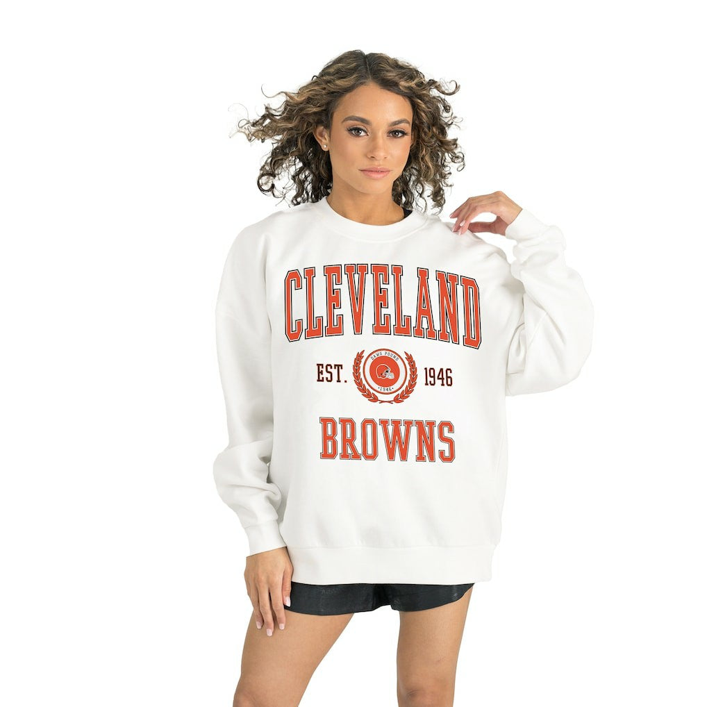Gameday Couture Women's Timeless Triumph Premium Fleece Pullover Sweatshirt - Cleveland Browns Pullover