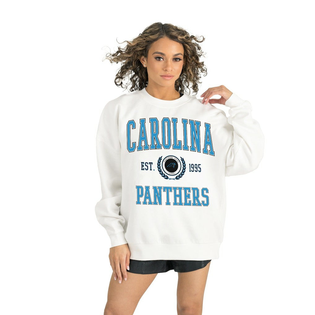 Gameday Couture Women's Timeless Triumph Premium Fleece Pullover Sweatshirt - Carolina Panthers Pullover