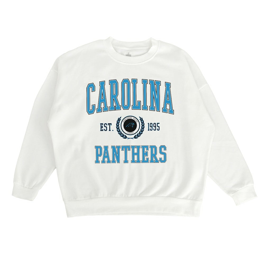 Gameday Couture Women's Timeless Triumph Premium Fleece Pullover Sweatshirt - Carolina Panthers Pullover