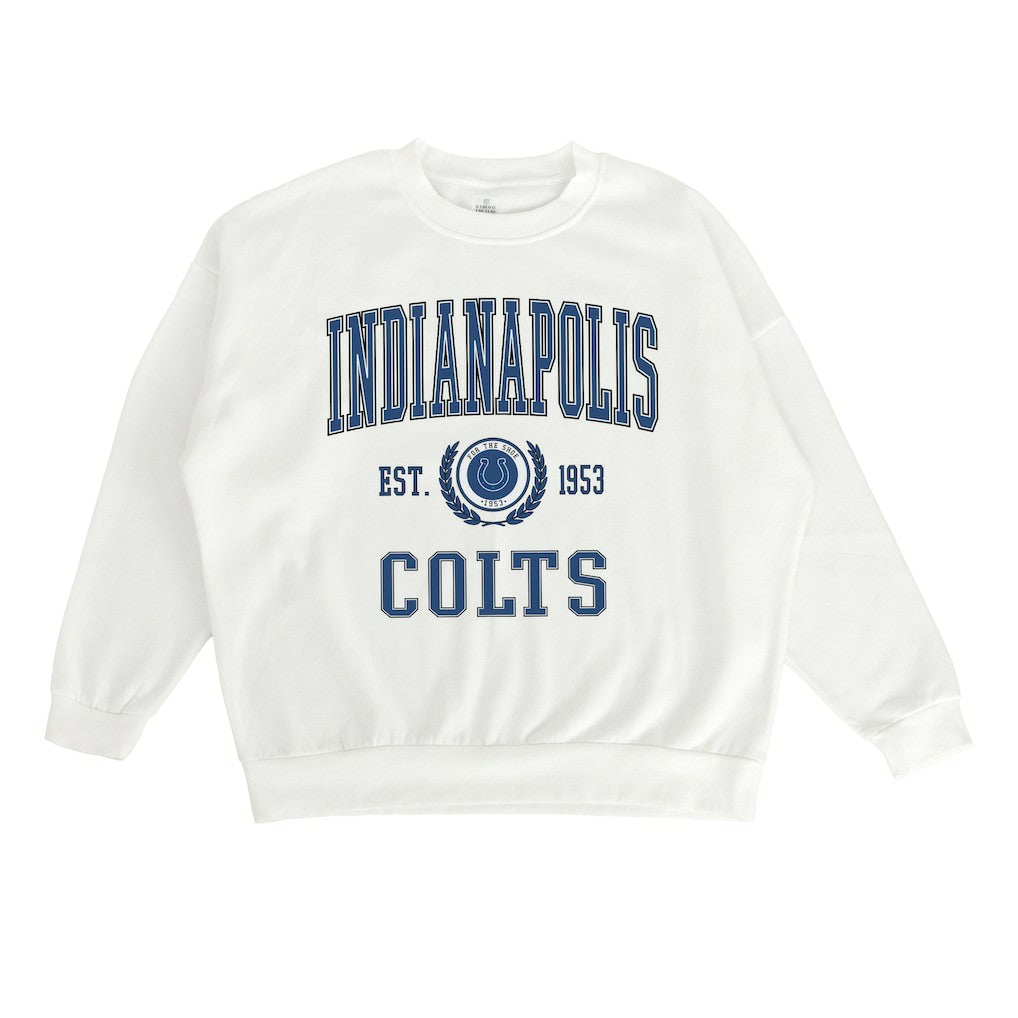 Gameday Couture Women's Timeless Triumph Premium Fleece Pullover Sweatshirt - Indianapolis Colts Pullover