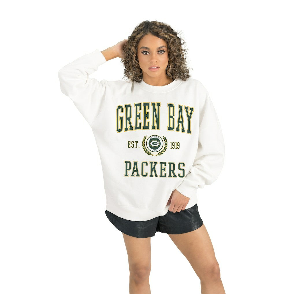 Gameday Couture Women's Timeless Triumph Premium Fleece Pullover Sweatshirt - Green Bay Packers Pullover