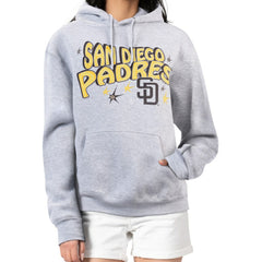 Gray San Diego Padres Starter Women's Fireworks Fleece Tri-Blend Pullover Hoodie