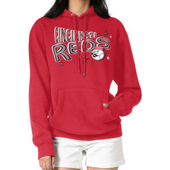 Red Cincinnati Reds Starter Women's Fireworks Fleece Tri-Blend Pullover Hoodie