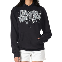 Black Chicago White Sox Starter Women's Fireworks Fleece Tri-Blend Pullover Hoodie