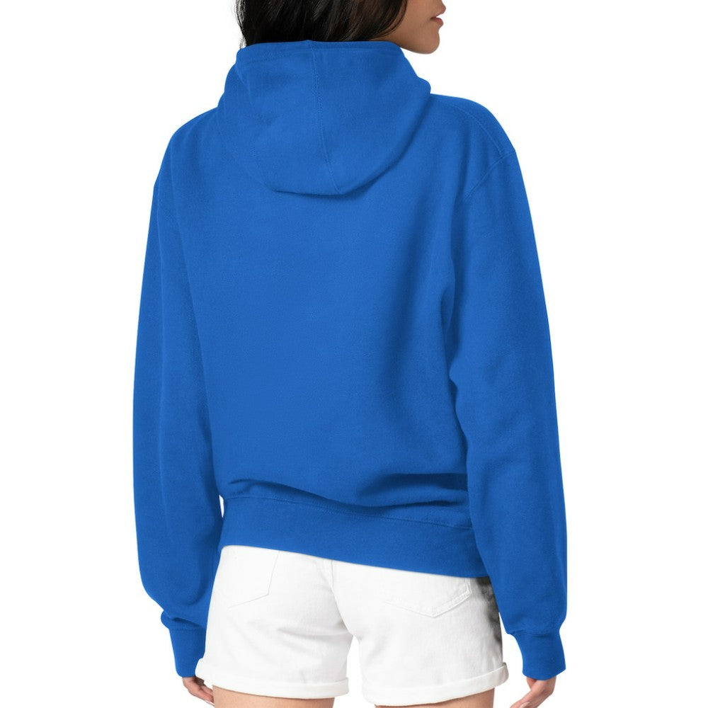 Royal Texas Rangers Starter Women's Fireworks Fleece Tri-Blend Pullover Hoodie
