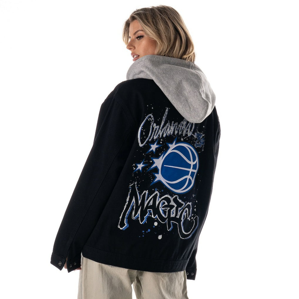 Orlando Magic The Wild Collective Unisex Full-Button Denim Hooded Jacket