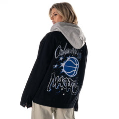 Orlando Magic The Wild Collective Unisex Full-Button Denim Hooded Jacket