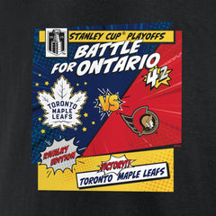NHL Toronto Maple Leafs vs. Ottawa Senators 2025 Stanley Cup Playoffs Rivalry Comic Pop T-Shirt