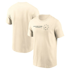 Natural Chicago Cubs Nike Pinwheel Lockup T-Shirt