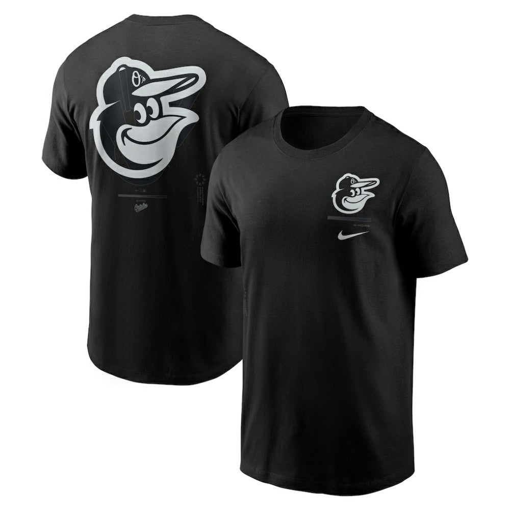 Black Baltimore Orioles Nike  Bar Loading T-Shirt