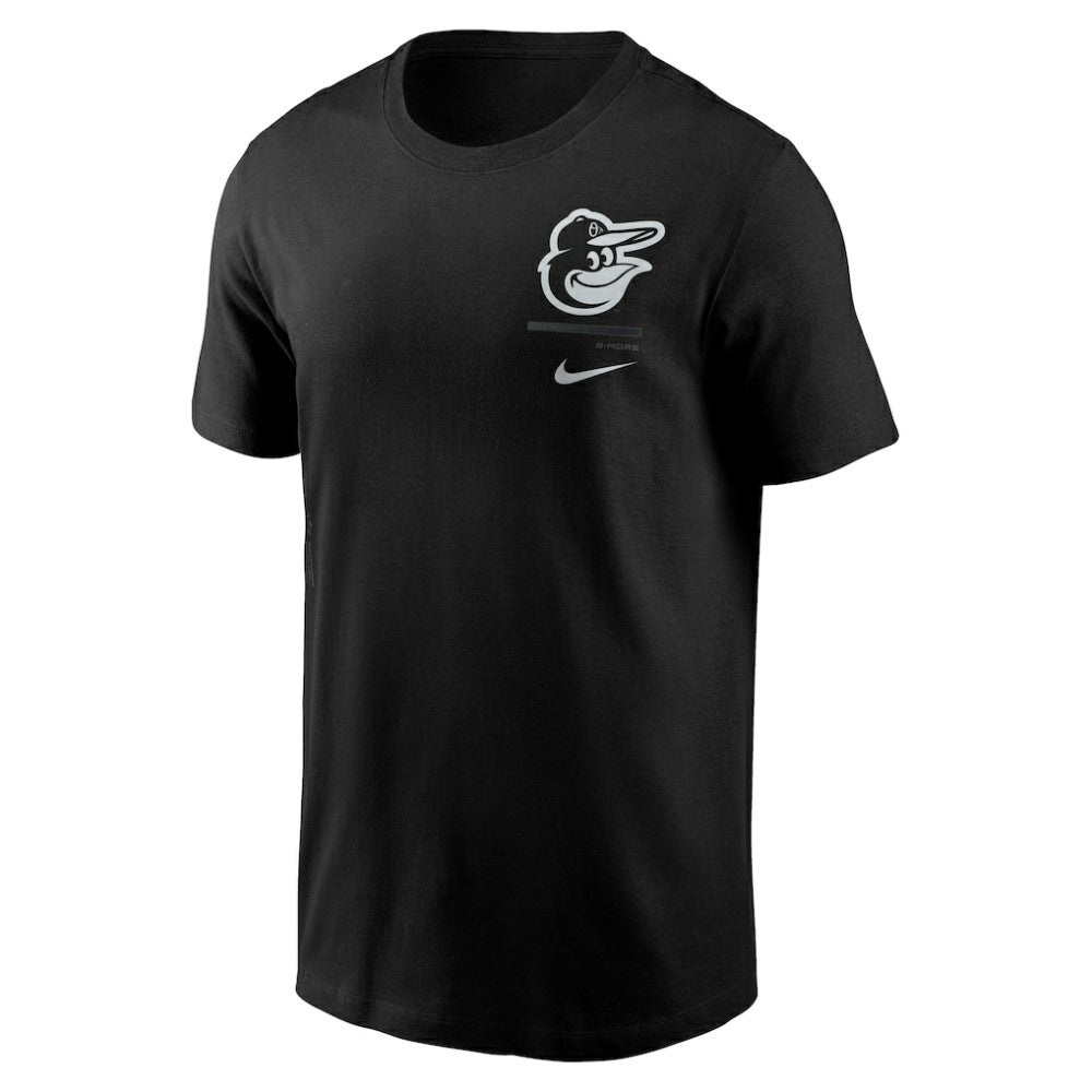 Black Baltimore Orioles Nike  Bar Loading T-Shirt