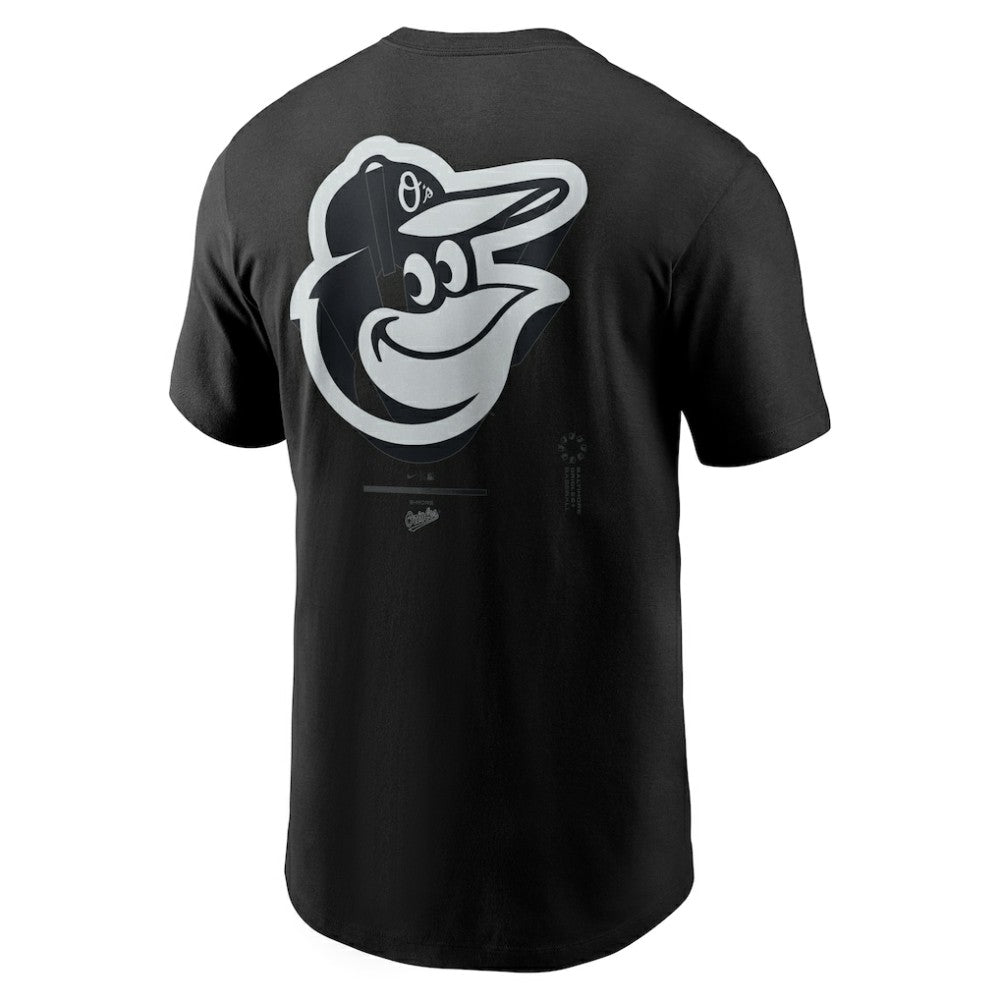Black Baltimore Orioles Nike  Bar Loading T-Shirt