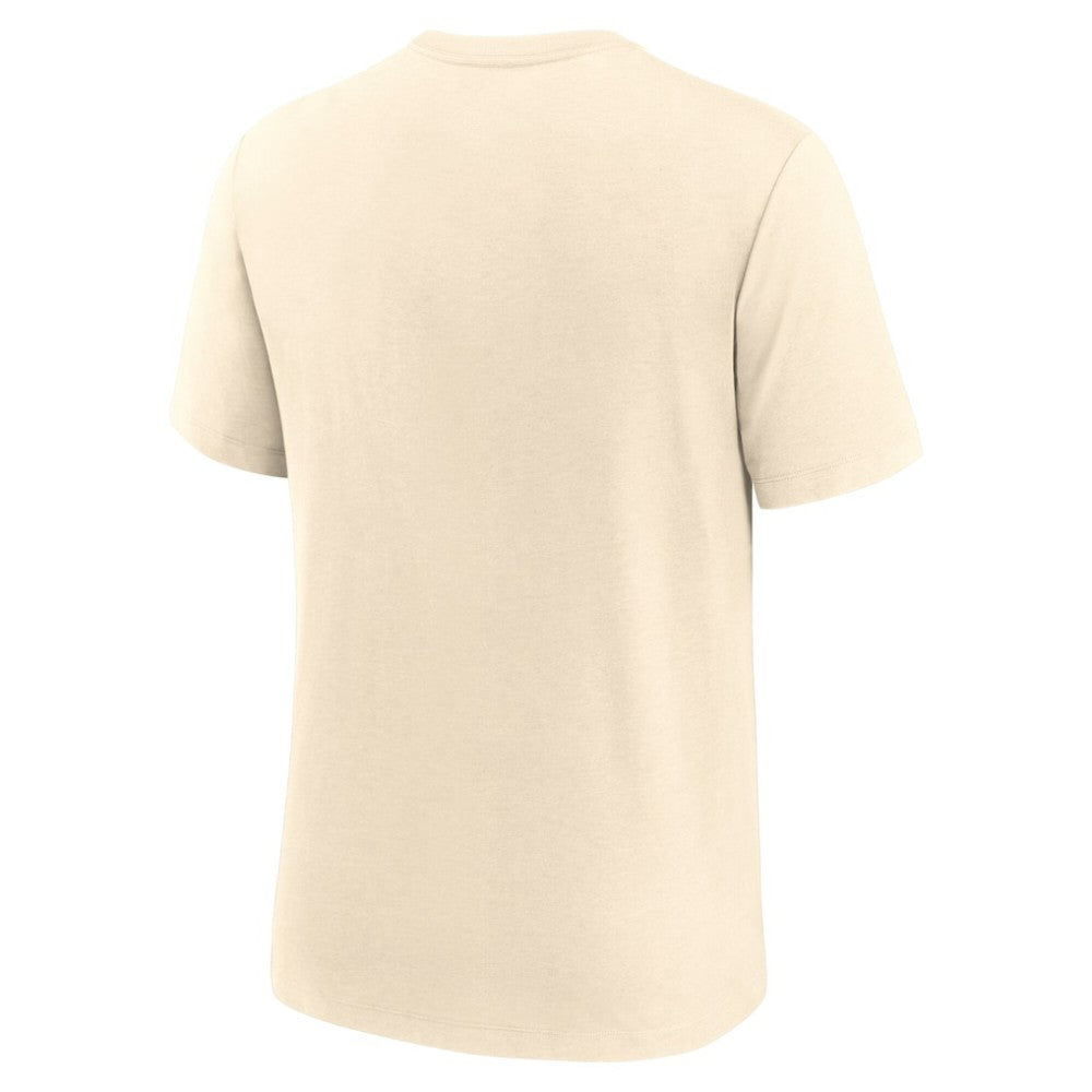 Natural Atlanta Braves Nike Wordmark Tri-Blend T-Shirt