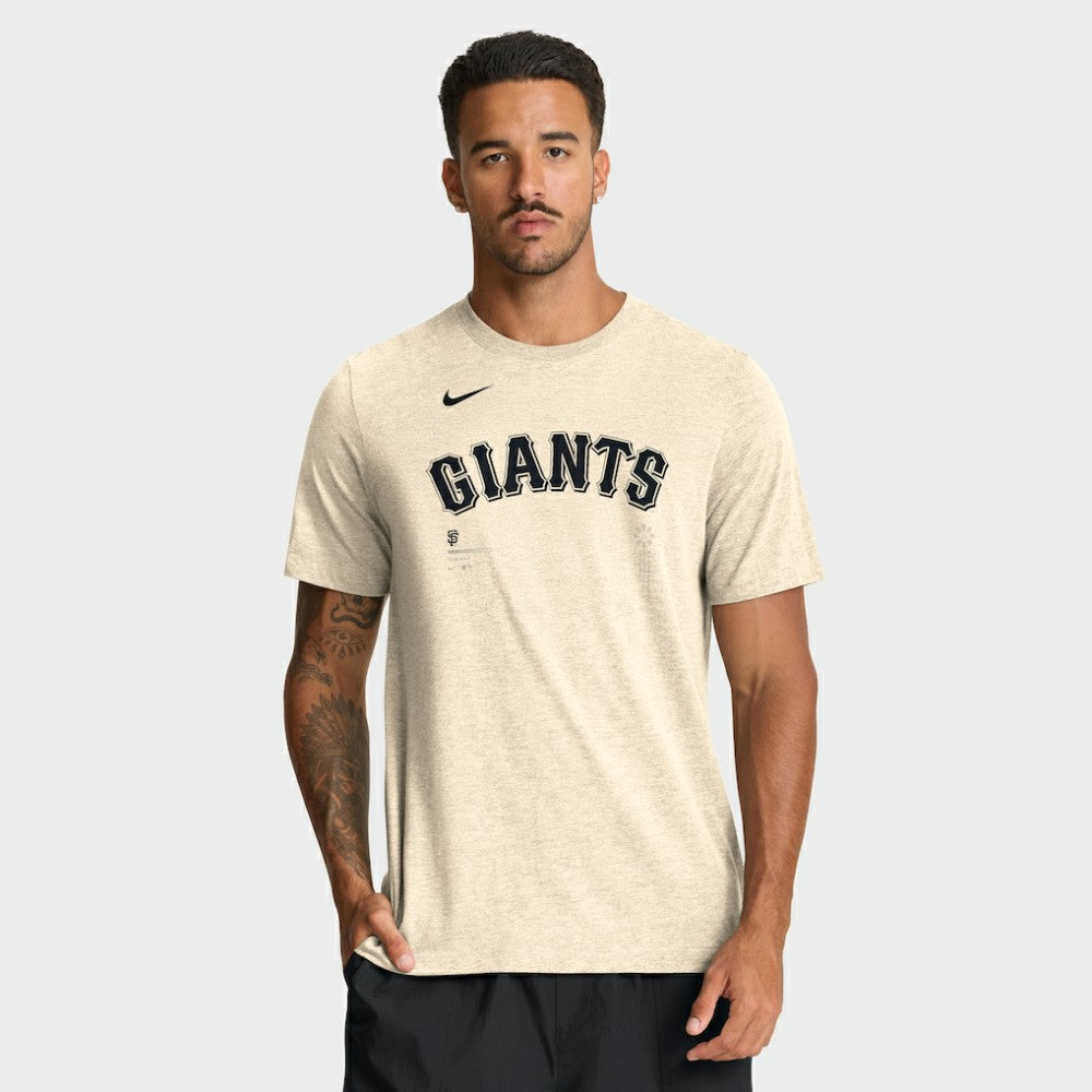 Natural San Francisco Giants Nike Wordmark Tri-Blend T-Shirt