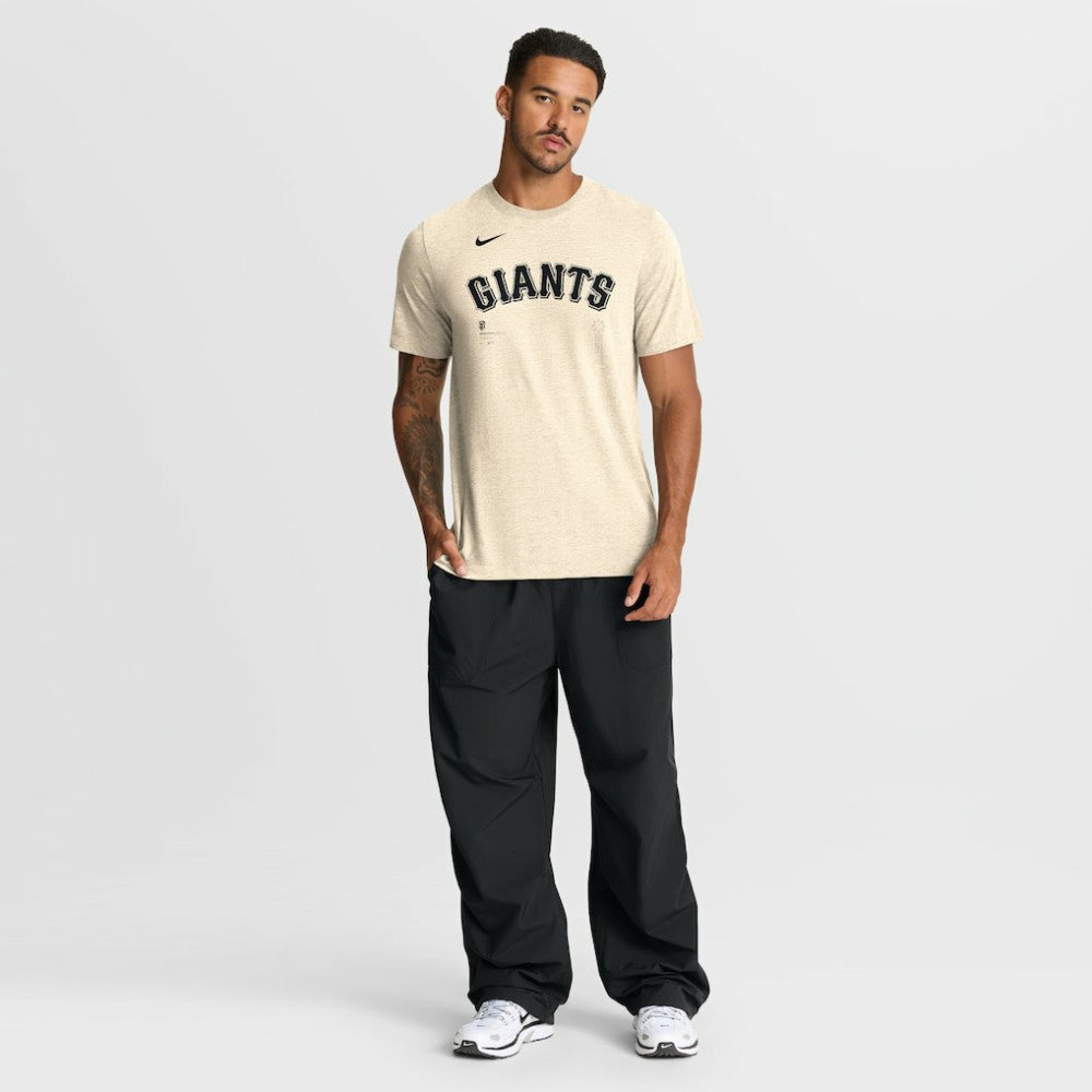 Natural San Francisco Giants Nike Wordmark Tri-Blend T-Shirt