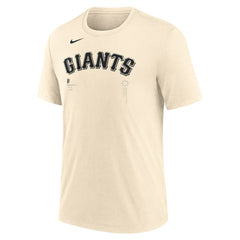 Natural San Francisco Giants Nike Wordmark Tri-Blend T-Shirt