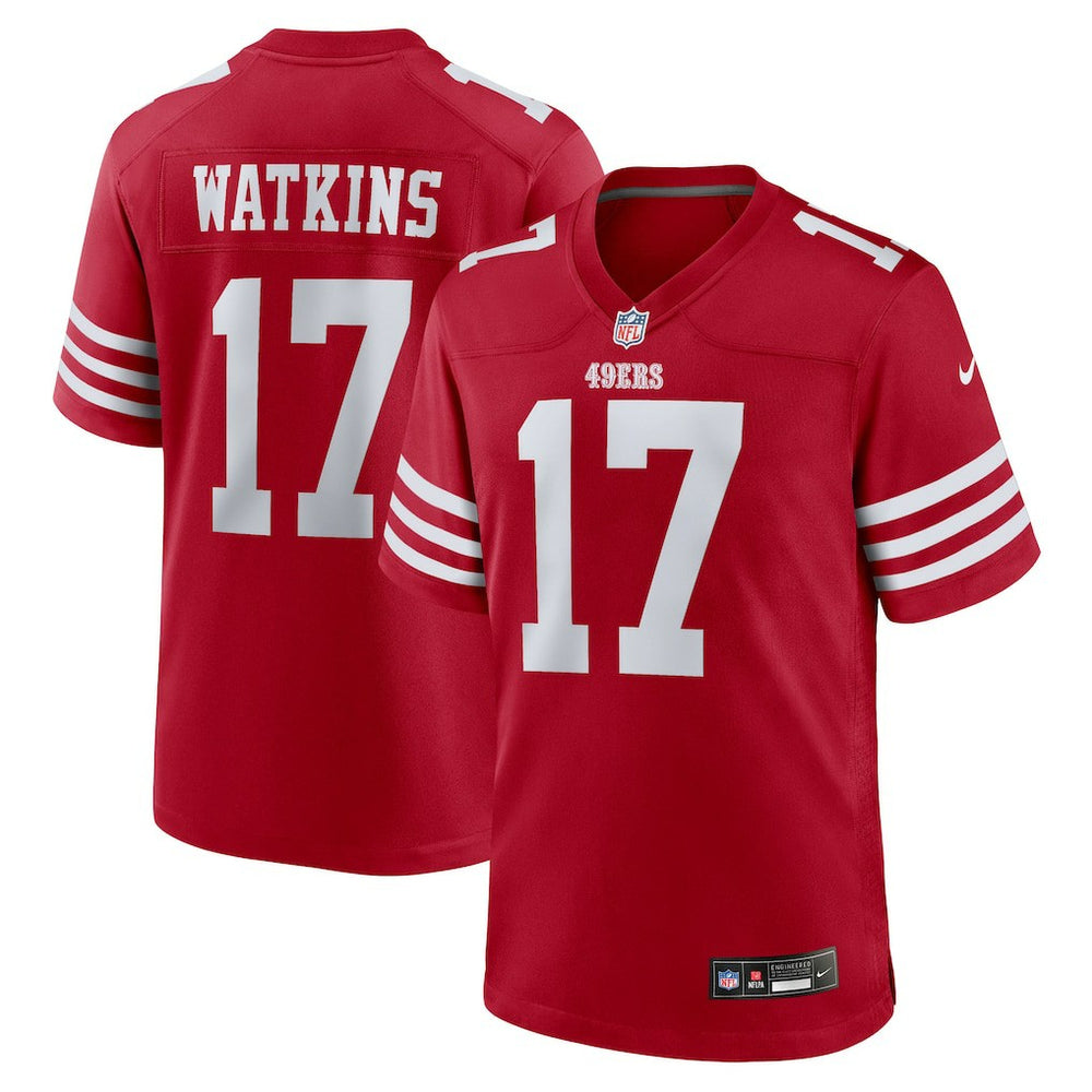 Jordan Watkins  Team Game Jersey - San Francisco 49ers Jerseys