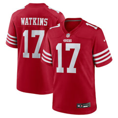 Jordan Watkins  Team Game Jersey - San Francisco 49ers Jerseys