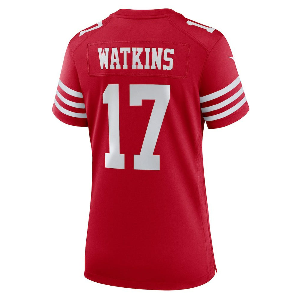Jordan Watkins  Women's Team Game Jersey - San Francisco 49ers Jerseys