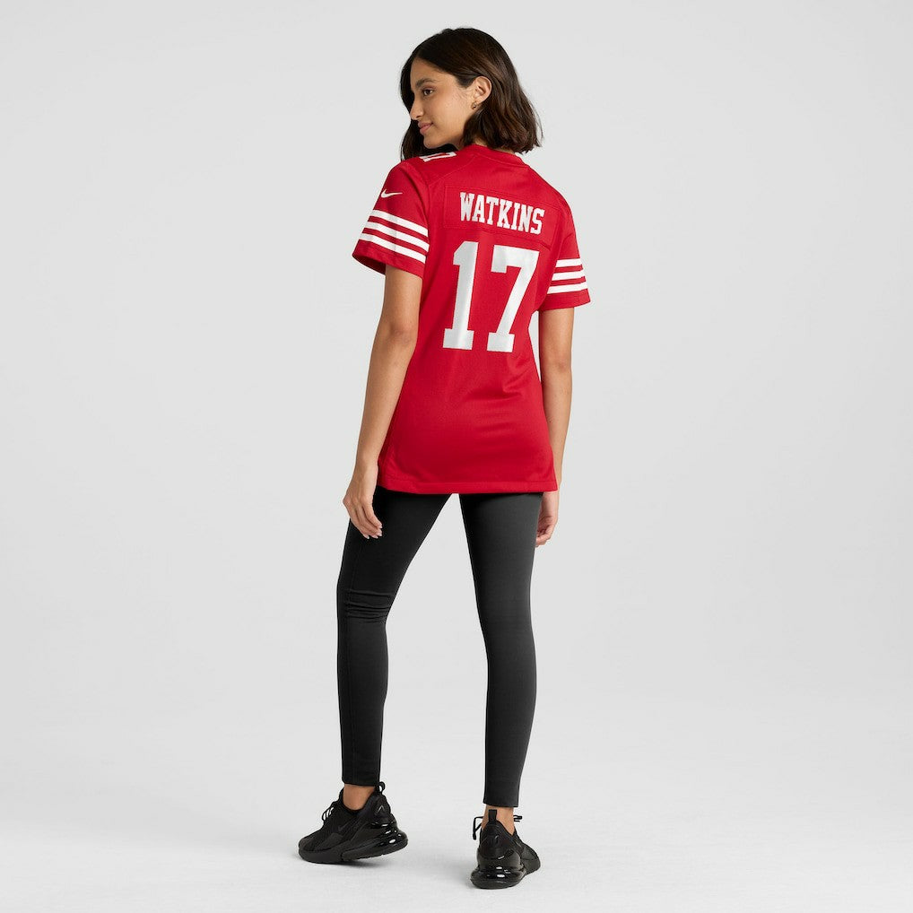 Jordan Watkins  Women's Team Game Jersey - San Francisco 49ers Jerseys