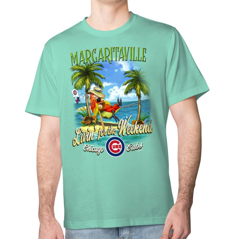 Mint Chicago Cubs Margaritaville Livin' for the Weekend T-Shirt