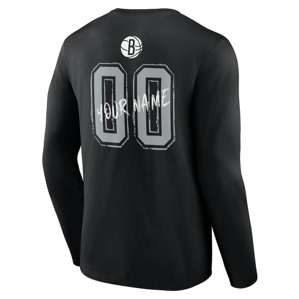 Brooklyn Nets Hustle Custom Long Sleeve T-Shirt