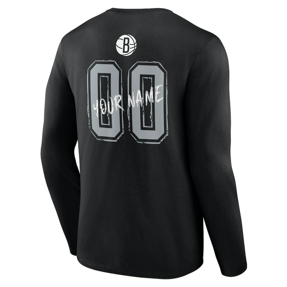 Brooklyn Nets Hustle Custom Long Sleeve T-Shirt