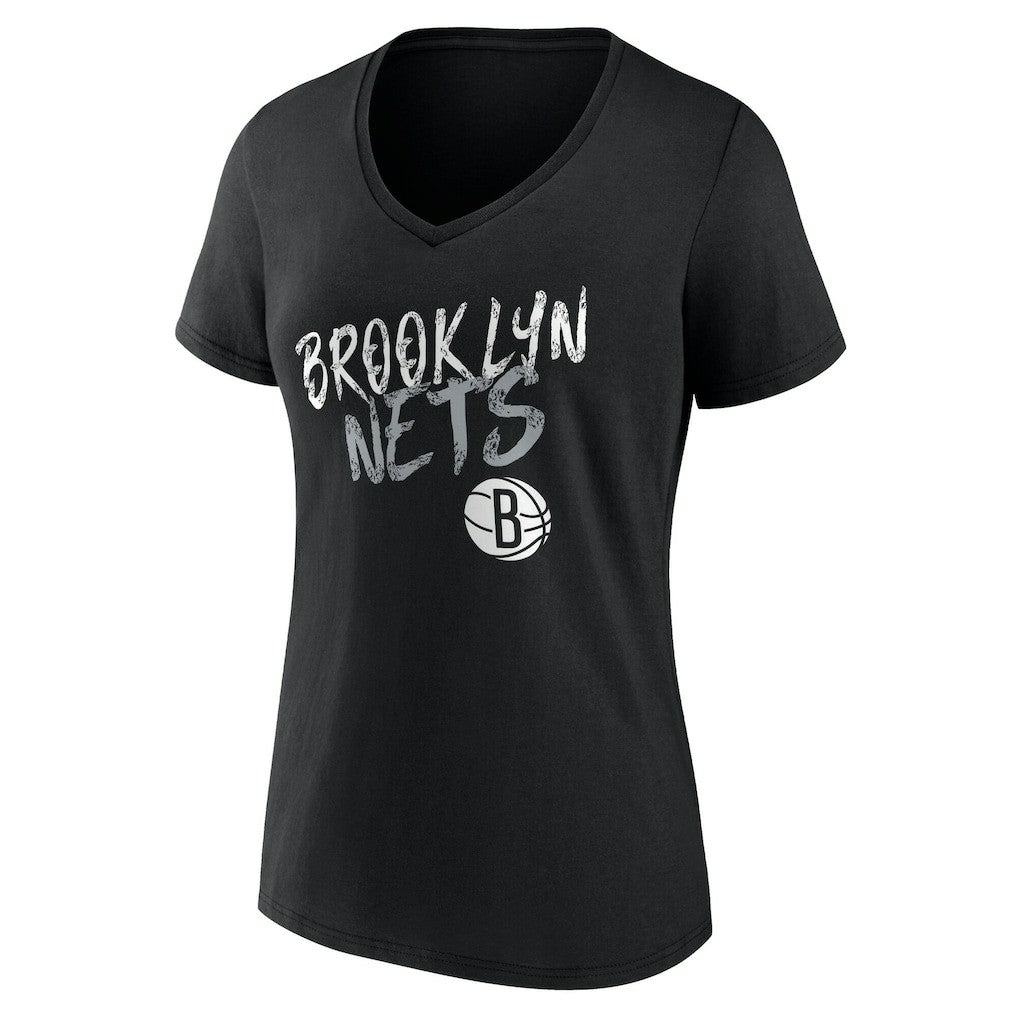 Brooklyn Nets Women's Hustle Custom V-Neck T-Shirt