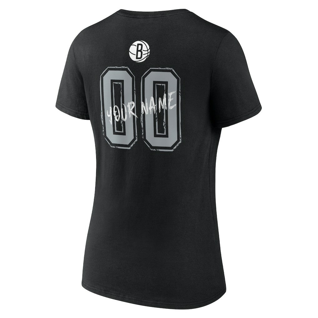 Brooklyn Nets Women's Hustle Custom V-Neck T-Shirt