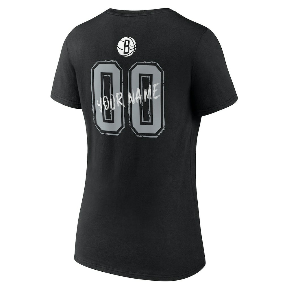Brooklyn Nets Women's Hustle Custom V-Neck T-Shirt