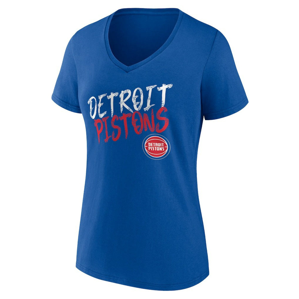 Detroit Pistons Women's Hustle Custom V-Neck T-Shirt sale