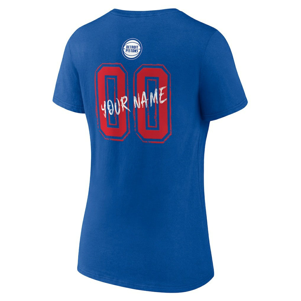Detroit Pistons Women's Hustle Custom V-Neck T-Shirt sale