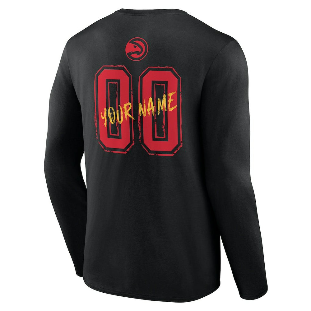 Atlanta Hawks Hustle Custom Long Sleeve T-Shirt