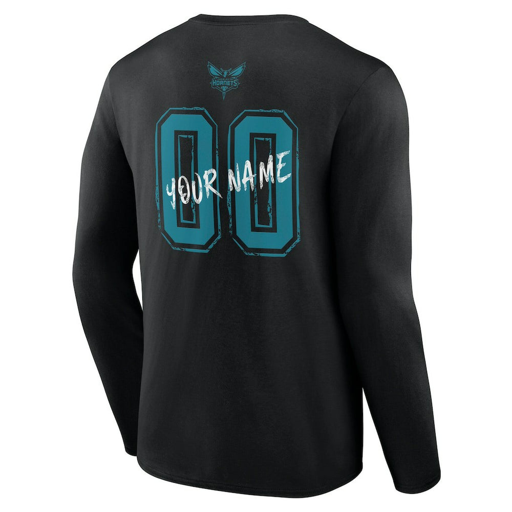 Charlotte Hornets Hustle Custom Long Sleeve T-Shirt