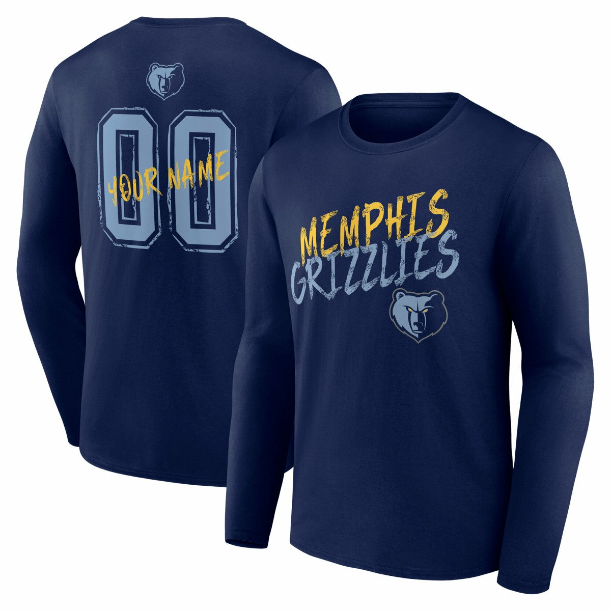 Memphis Grizzlies Hustle Custom Long Sleeve T-Shirt