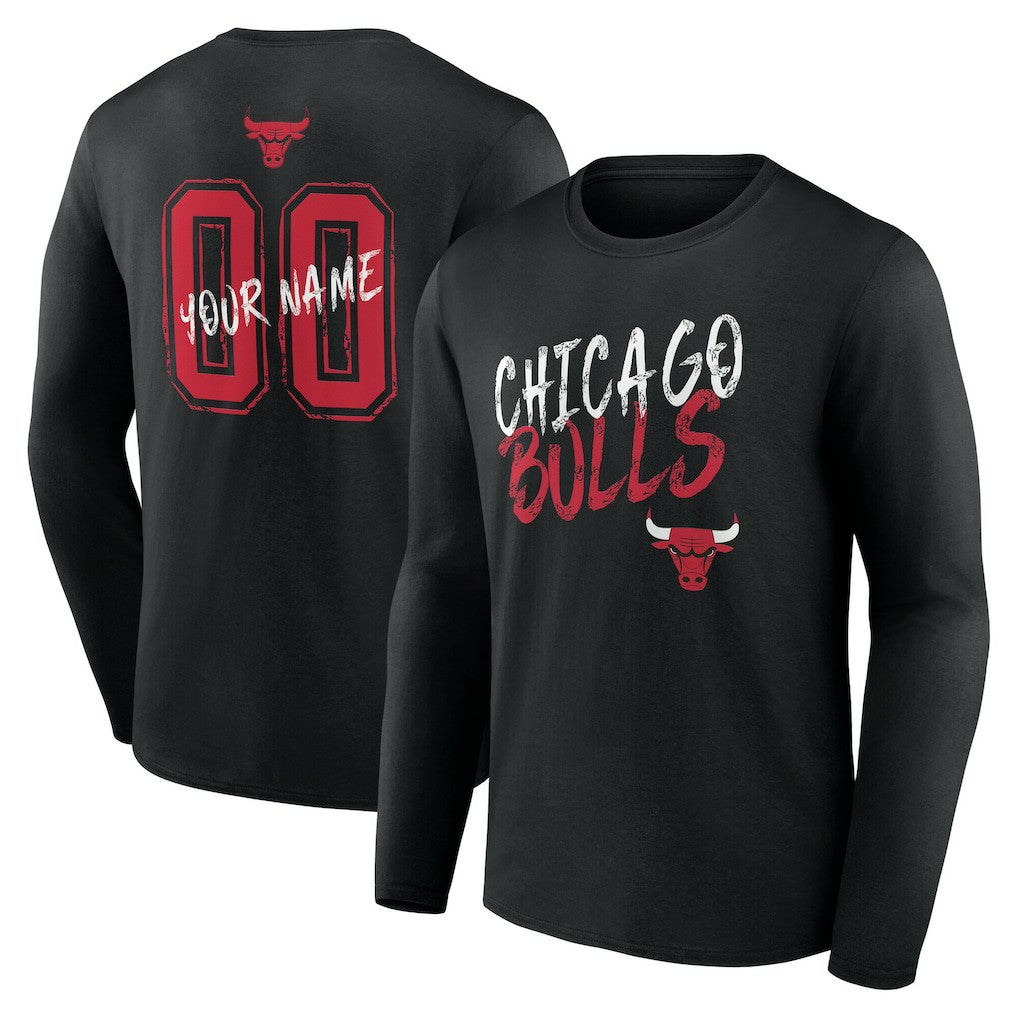Chicago Bulls Hustle Custom Long Sleeve T-Shirt sale