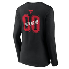 Chicago Bulls Women's Hustle Custom Long Sleeve V-Neck T-Shirt sale