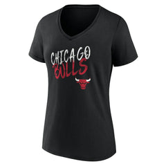 Chicago Bulls Women's Hustle Custom V-Neck T-Shirt sale