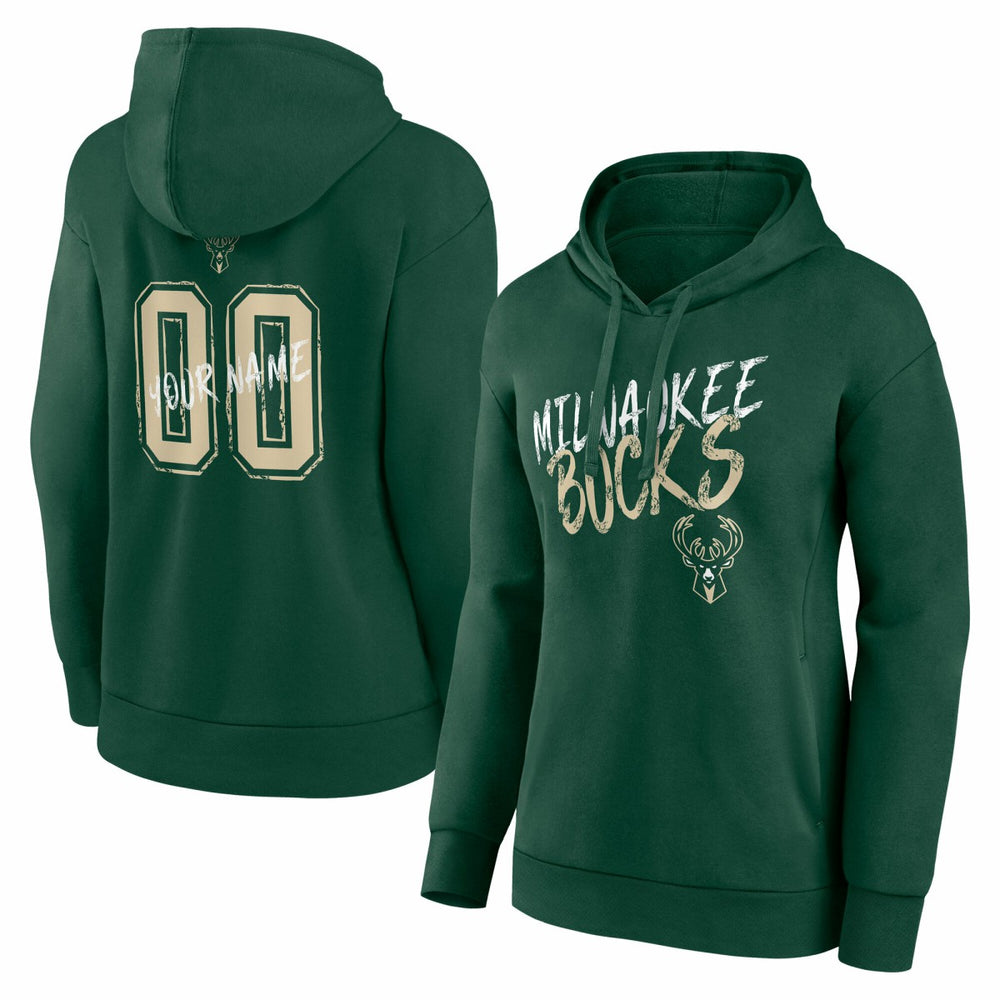 Milwaukee Bucks Women's Hustle Custom Pullover Hoodie