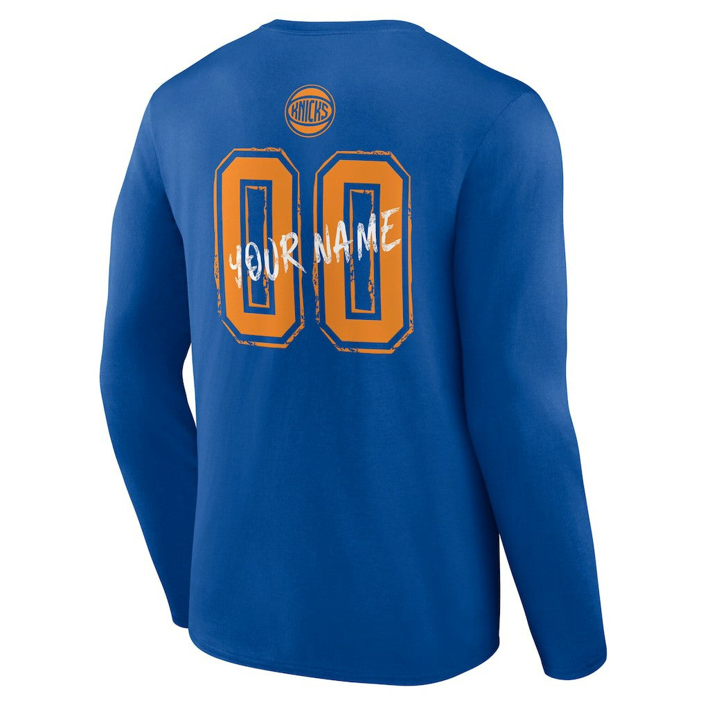 New York Knicks Hustle Custom Long Sleeve T-Shirt