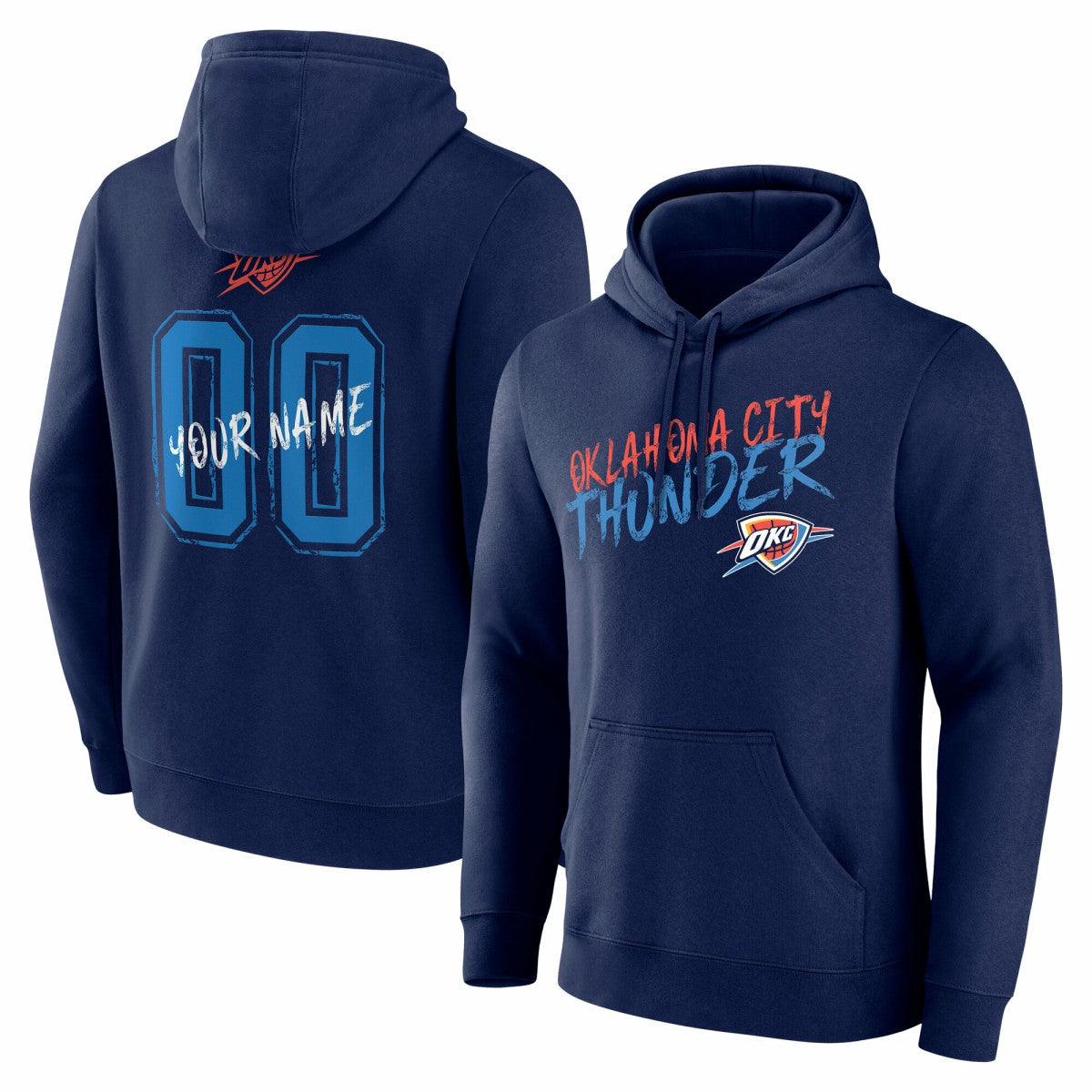 Oklahoma City Thunder Hustle Custom Pullover Hoodie