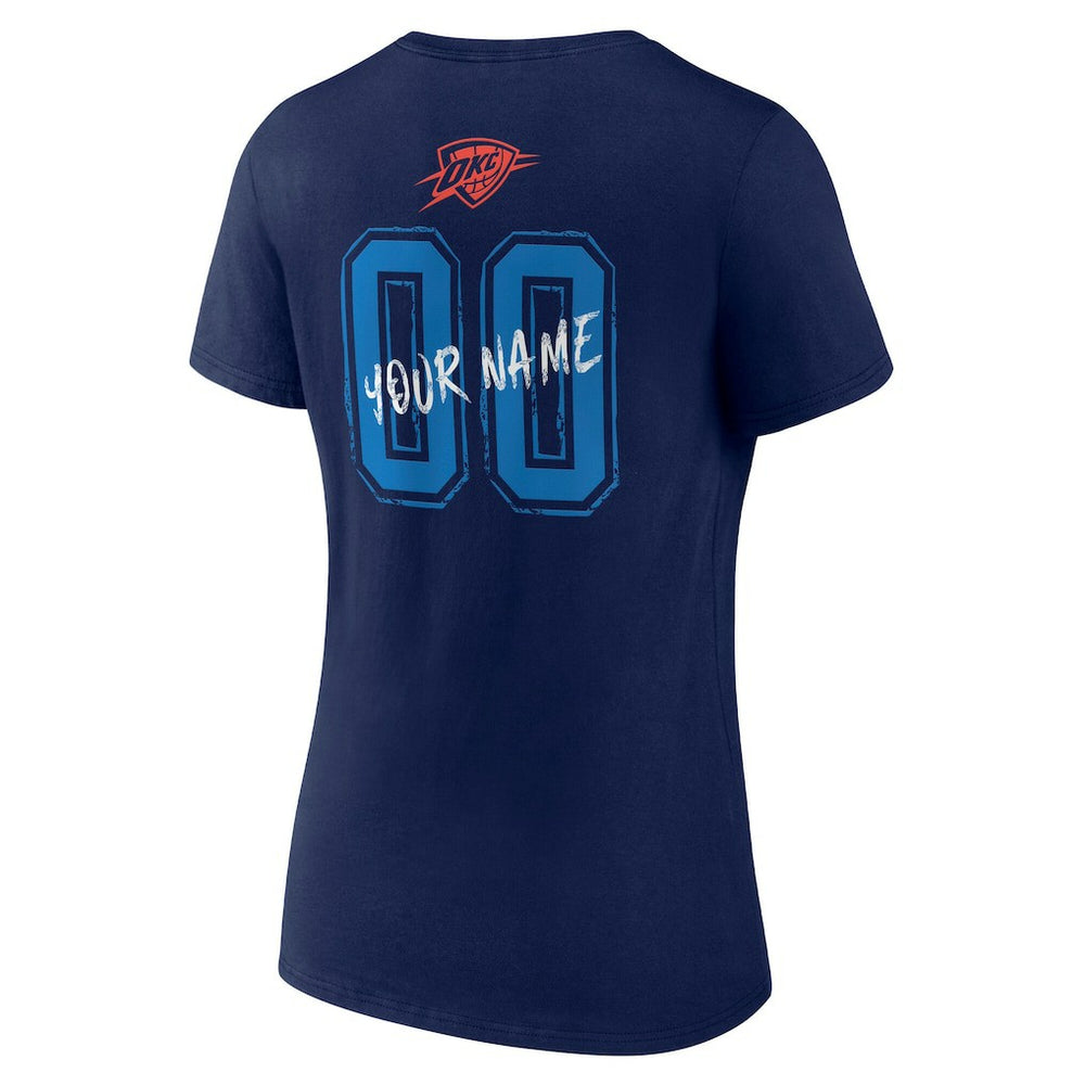 Oklahoma City Thunder Women's Hustle Custom V-Neck T-Shirt