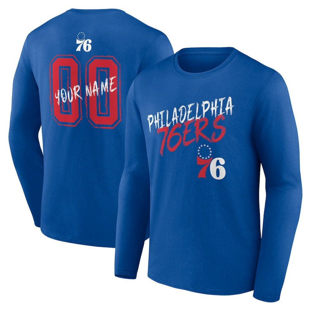 Philadelphia 76ers Hustle Custom Long Sleeve T-Shirt