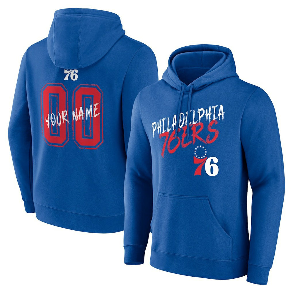 Philadelphia 76ers Hustle Custom Pullover Hoodie